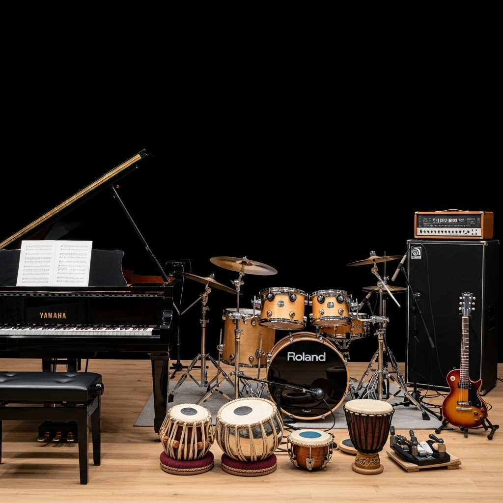 Drums, Piano & Percussion